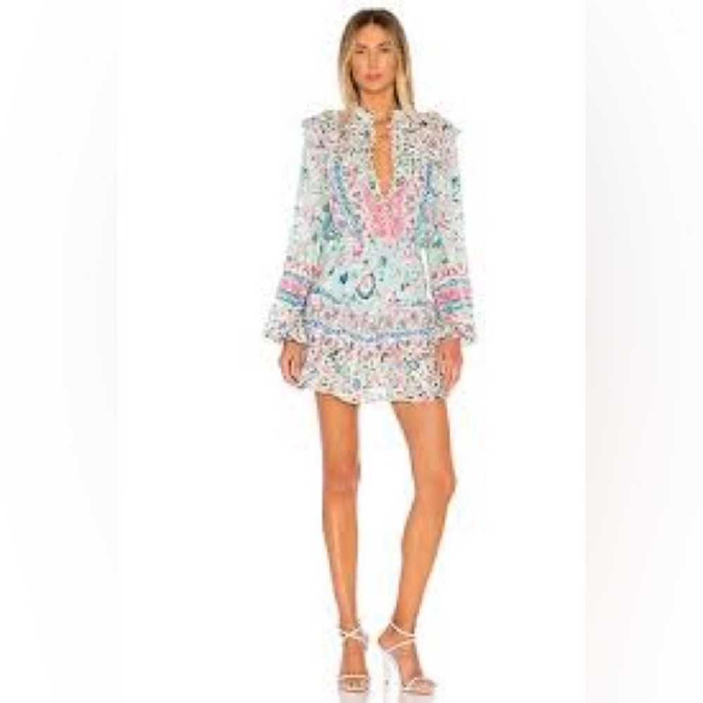 Hana Ruffled Floral Burnout Dress Size S - Picture 3 of 13